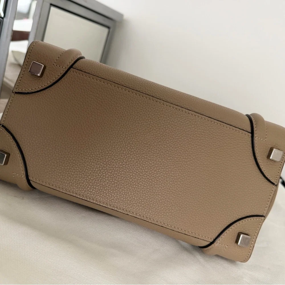 Celine Grained Leather Phantom Medium Luggage in Greige - Picture 10 of 12